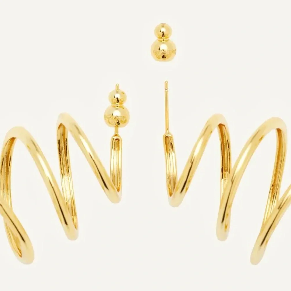 ๐บ๐HP๐๐บ NWT Cult Gaia Ezlynn Gold Serpentine Earrings - Picture 10 of 16